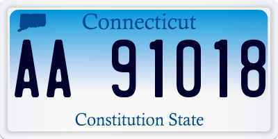 CT license plate AA91018