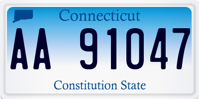 CT license plate AA91047