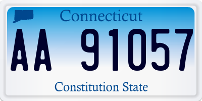 CT license plate AA91057