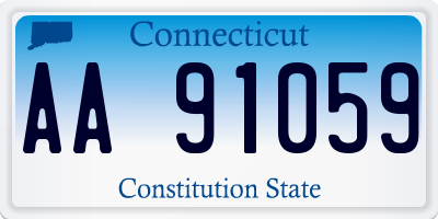 CT license plate AA91059