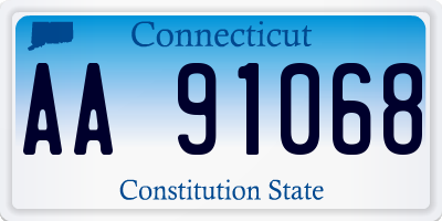 CT license plate AA91068