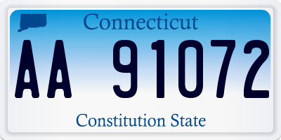 CT license plate AA91072