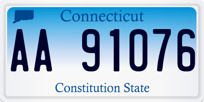 CT license plate AA91076