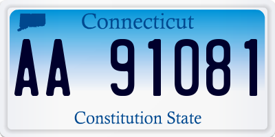 CT license plate AA91081