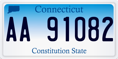 CT license plate AA91082