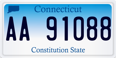 CT license plate AA91088