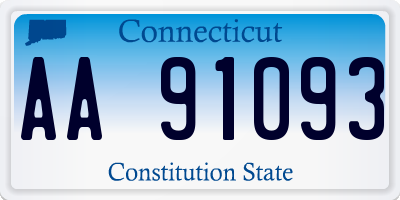 CT license plate AA91093