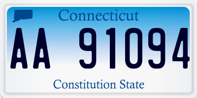 CT license plate AA91094