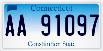 CT license plate AA91097