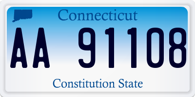 CT license plate AA91108