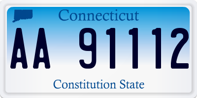 CT license plate AA91112