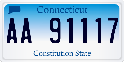 CT license plate AA91117