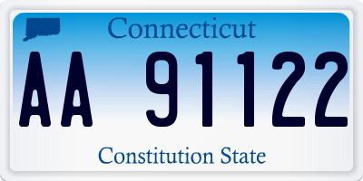 CT license plate AA91122