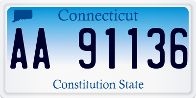 CT license plate AA91136