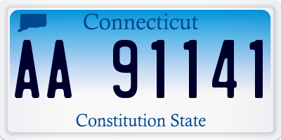 CT license plate AA91141