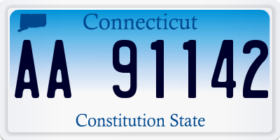 CT license plate AA91142