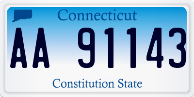 CT license plate AA91143