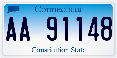 CT license plate AA91148