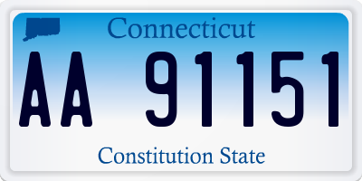 CT license plate AA91151