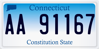 CT license plate AA91167