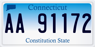 CT license plate AA91172