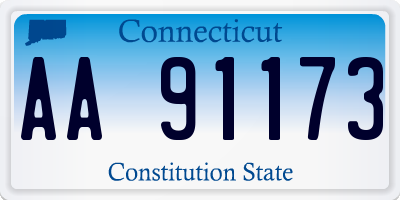 CT license plate AA91173