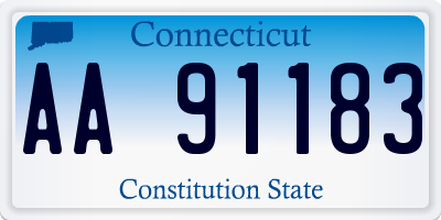 CT license plate AA91183