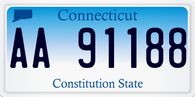 CT license plate AA91188