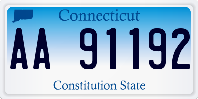 CT license plate AA91192