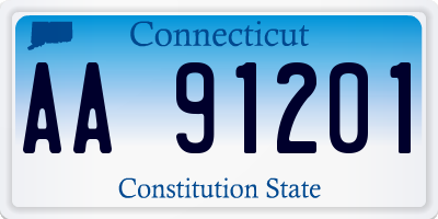 CT license plate AA91201