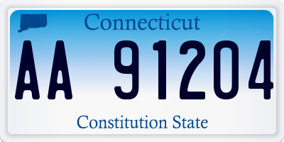 CT license plate AA91204