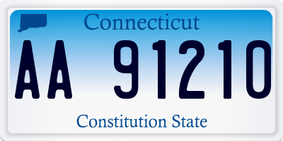 CT license plate AA91210