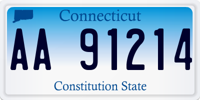 CT license plate AA91214