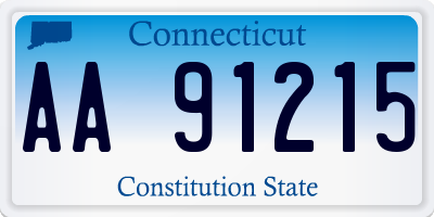 CT license plate AA91215