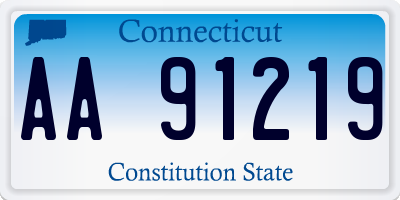 CT license plate AA91219