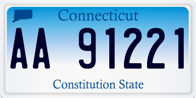 CT license plate AA91221