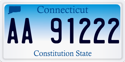 CT license plate AA91222