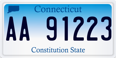 CT license plate AA91223