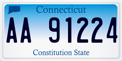 CT license plate AA91224