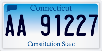 CT license plate AA91227