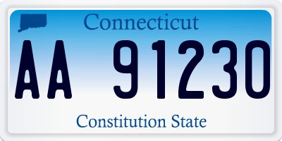 CT license plate AA91230