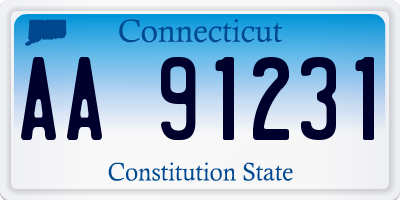 CT license plate AA91231