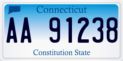 CT license plate AA91238