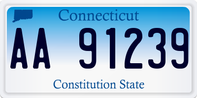 CT license plate AA91239