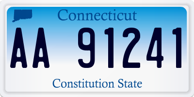 CT license plate AA91241