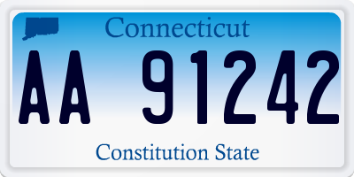 CT license plate AA91242