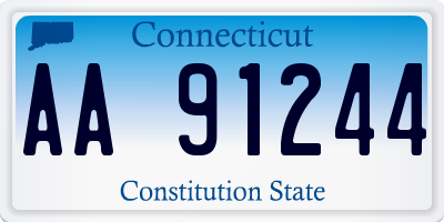 CT license plate AA91244