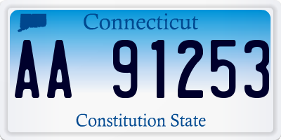 CT license plate AA91253