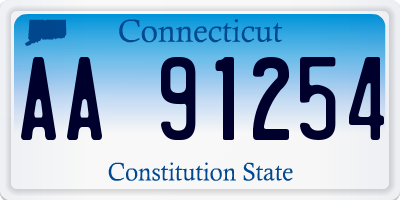 CT license plate AA91254