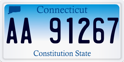 CT license plate AA91267